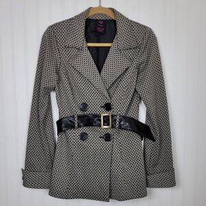 Wrapper Tailored look Blazer/Jacket Black & White X/O Design Women's SZ M